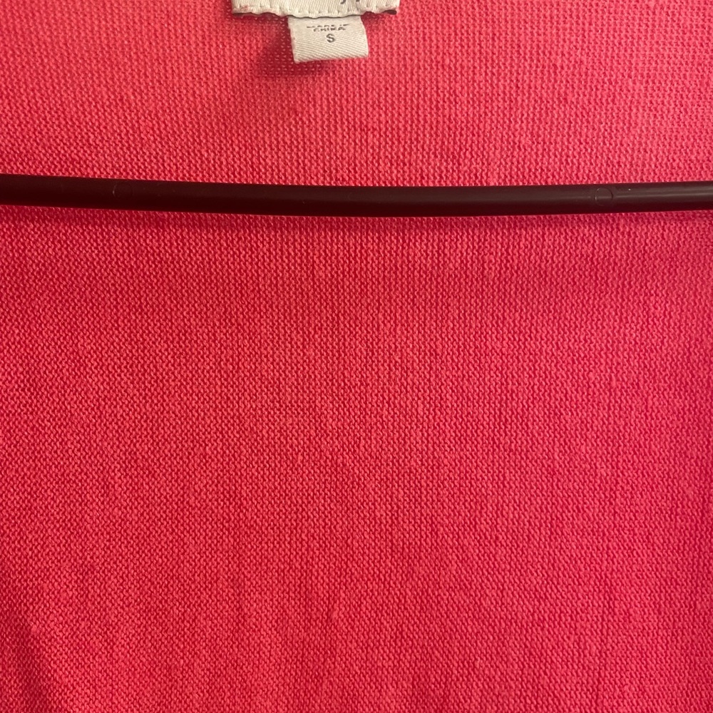 J. Jill hot pink cardigan long sleeved. Perfect cover up for summer. Size Small
